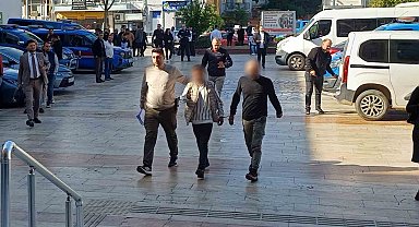Aydın'da polisten kaçan silahlı tehdit şüphelisi adliyeye sevk edildi
