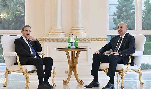 Azerbaycan Cumhurbaşkanı Aliyev, İsrail Cumhurbaşkanı Herzog ile bir araya geldi