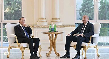 Azerbaycan Cumhurbaşkanı Aliyev, İsrail Cumhurbaşkanı Herzog ile bir araya geldi