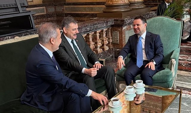 Bakan Fidan, Çiftçi ve Gürlek'ten güçlü diplomasi mesaisine kahve molası