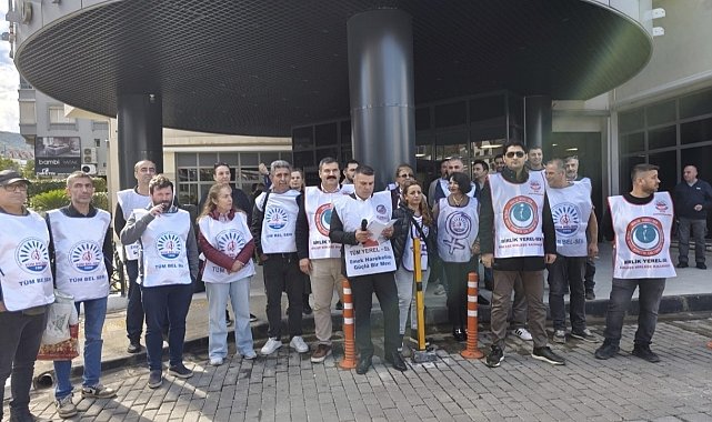 Balçova Belediyesinde memurlardan iş bırakma eylemi