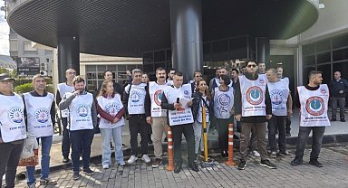 Balçova Belediyesinde memurlardan iş bırakma eylemi