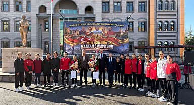 Balkan şampiyonlarına Çamardı'da coşkulu karşılama