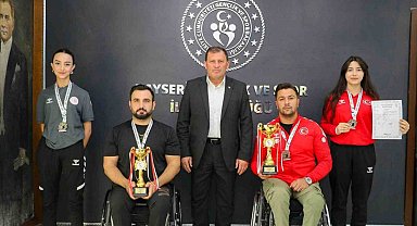 Başarılı sporculardan Kabakcı'ya ziyaret