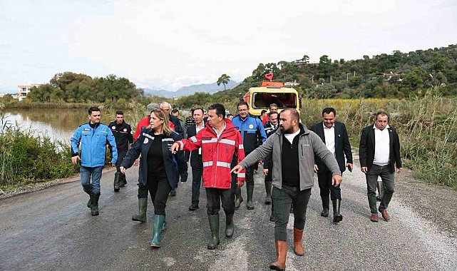 Başkan Aras, taşkın bölgelerinde incelemelerde bulundu
