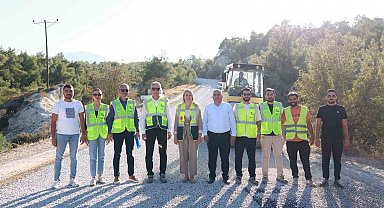 Başkan Doğan, Yeşilyayla-Hacıeyüplü arasındaki asfalt çalışmalarını inceledi