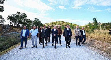 Başkan Dutlulu, Demirci'de 12 mahalleye ulaşım sağlayan yolu inceledi