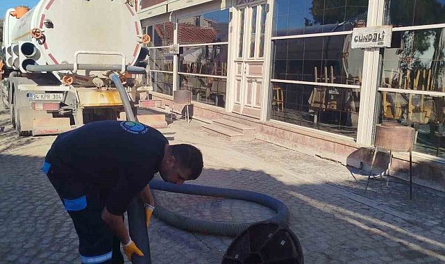 BASKİ''den Ayvalık'ta kanalizasyon temizliği