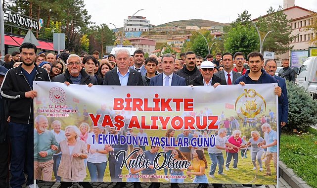Bayburt'ta 'Dünya Yaşlılar Günü' dolayısıyla yürüyüş ve spor etkinlikleri düzenlendi