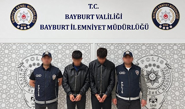 Bayburt'ta düzensiz göç operasyonlarında 5 şüpheli yakalandı