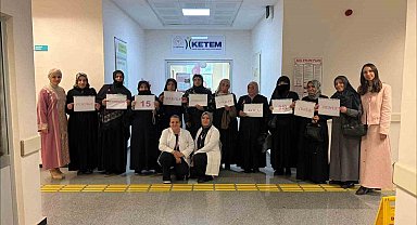 Bayburt'ta köylerden gelen vatandaşlara kanser taraması yapıldı