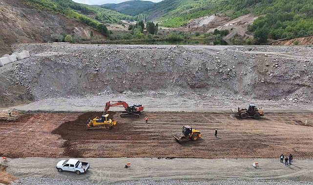 Bayburt'ta Petekli Göleti'nde çalışmalar sürüyor