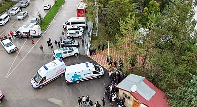 Bayburt'ta sağlık ekiplerinden deprem tatbikatı
