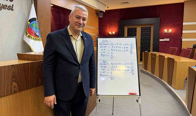 Belediye başkanı "Dersimiz matematik" dedi, siyasi hesabı tahtada gösterdi