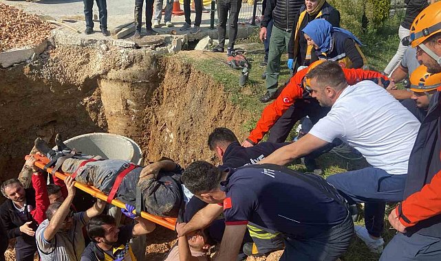 Bilecik'te kanalizasyon çalışmasında göçük altında kalan işçi kurtarıldı
