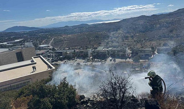 Bodrum'da alevler makilik alana yayıldı