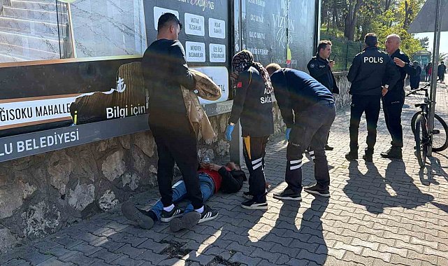 Bolu'da iş görüşmesine giderken bayılıp başından yaralandı