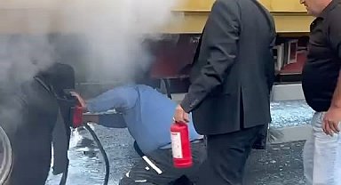 Bolu'da yanan tıra ilk müdahale vatandaşlardan geldi