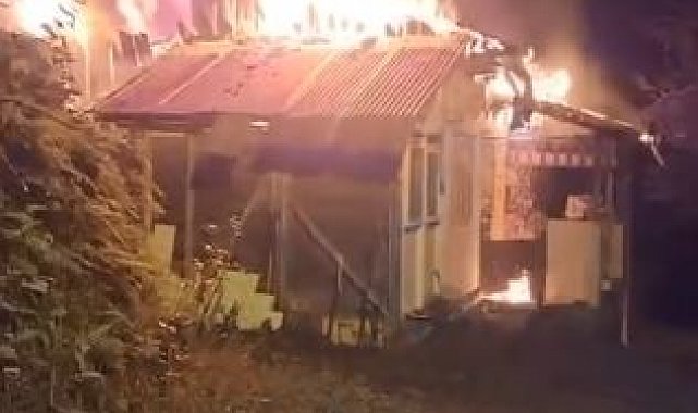 Borçka'da gece çıkan yangında ev kullanılamaz hale geldi
