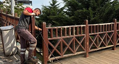 Boztepe'de kent mobilyaları bakımdan geçiriliyor