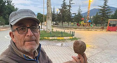 Bulduğu mantar boyutuyla şaşırttı