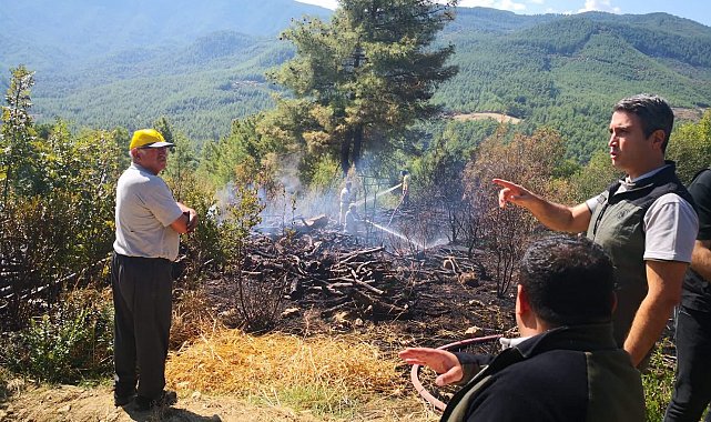 Burdur'da orman yangını ekiplerin müdahalesiyle söndürüldü