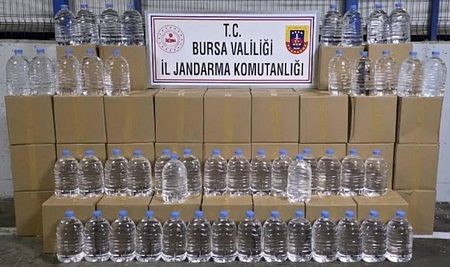 Bursa'da bin 260 litre etil alkol ele geçirildi