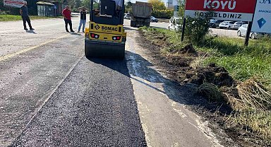 Çalıcuma köyünde asfalt yama çalışmaları tamamlandı