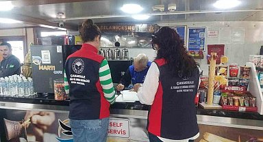 Çanakkale'de gıda işletmeleri bulunan deniz araçlarına denetim