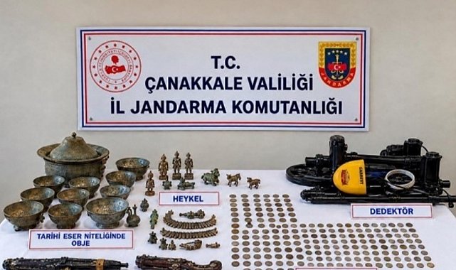 Çanakkale'de tarihi eser kaçakçılığına jandarma müdahalesi