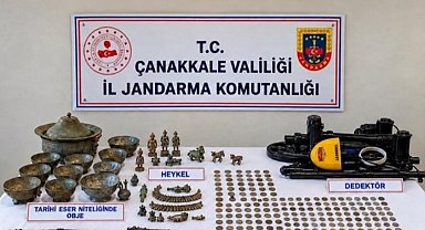 Çanakkale'de tarihi eser kaçakçılığına jandarma müdahalesi
