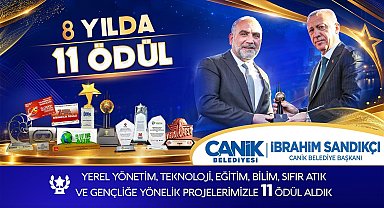 Canik Belediyesi 8 yılda 11 ödül kazandı