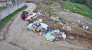 Çevreyi kirleten şahıs kameralardan tespit edildi
