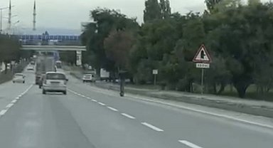 Çevreyolunda yürekleri ağza getiren scooter yolculuğu