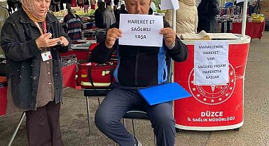 Çilimli'de vatandaşlara egzersiz yaptırıldı