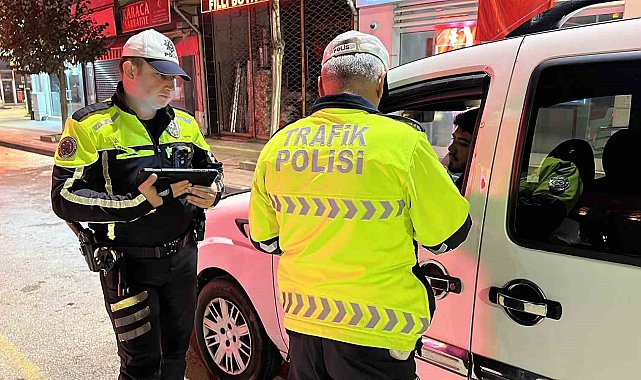 Çorum'da 49 araç ve sürücüsüne toplam 135 bin TL ceza