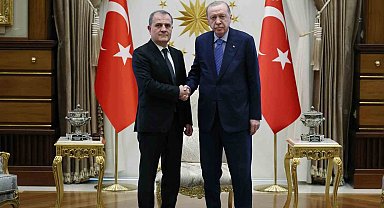 Cumhurbaşkanı Erdoğan, Azerbaycan Dışişleri Bakanı Bayramov ile bir araya geldi