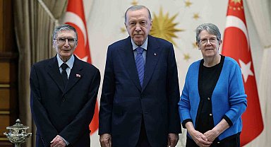 Cumhurbaşkanı Erdoğan, Aziz Sancar ve eşini kabul etti