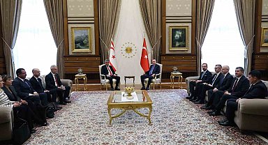 Cumhurbaşkanı Erdoğan, KKTC Cumhurbaşkanı Erhürman ile görüştü