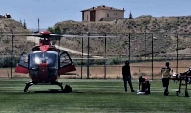 Darende'de 20 yaşındaki hasta hava ambulansıyla Malatya'ya sevk edildi