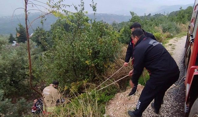 Defne'de kayalıklardan düşen vatandaş yaralandı