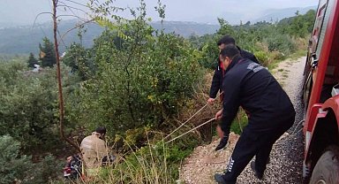 Defne'de kayalıklardan düşen vatandaş yaralandı