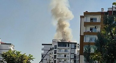 Diyarbakır'da site çatısında yangın paniği