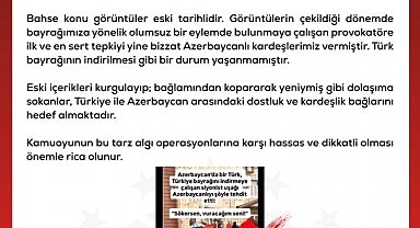 DMM'den, "Azerbaycan'da Türk bayrağının indirilmeye çalışıldığı" iddialarına yalanlama