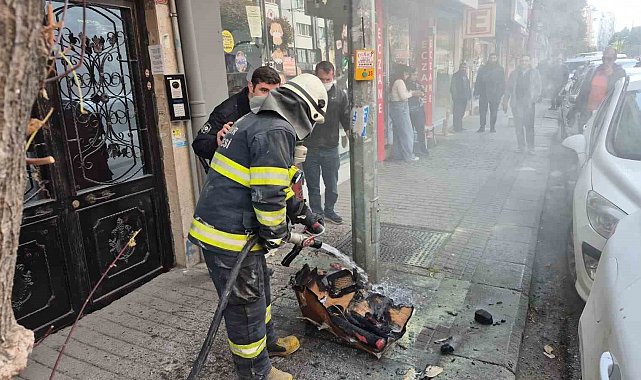 Dükkanında yangın çıkan kadın gözyaşları içinde kaldı: "Bütün mallarım gitti, dükkanım gitti"