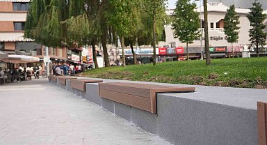 Düzce Millet Bahçesinde oturma alanları yenilendi