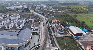 Düzce'de 600 metrelik yol trafiğe kapatıldı