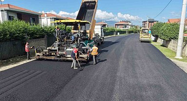Düzce'de hafta sonu asfalt mesaisi