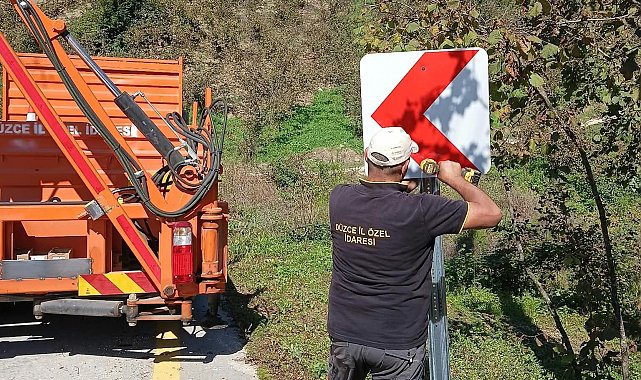 Düzce'de köy yolları için trafik güvenliği çalışması
