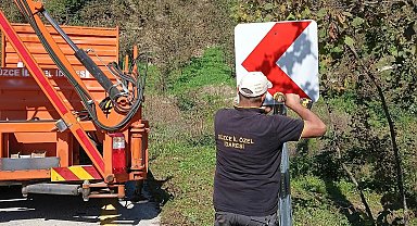 Düzce'de köy yolları için trafik güvenliği çalışması